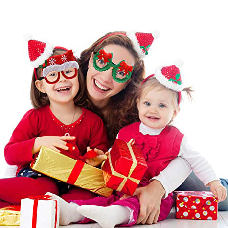 Frendorf | 9-Teile: Weihnachts-Glitzer-Party-Brille Rahmen