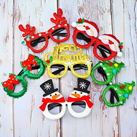 Frendorf | 9-Teile: Weihnachts-Glitzer-Party-Brille Rahmen