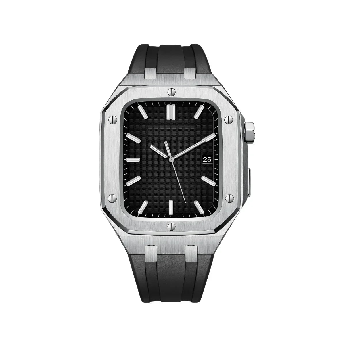 Frendorf | AP9009 Silikonband 316L Edelstahl Uhrengehäuse Retrofit-Kit für die Apple Watch