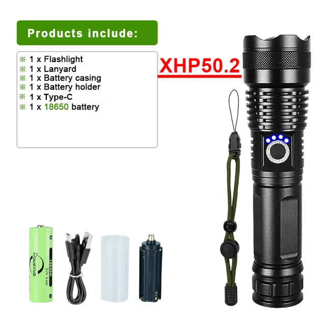 Frendorf |  LED Taschenlampe | Wiederaufladbare Taschenlampe