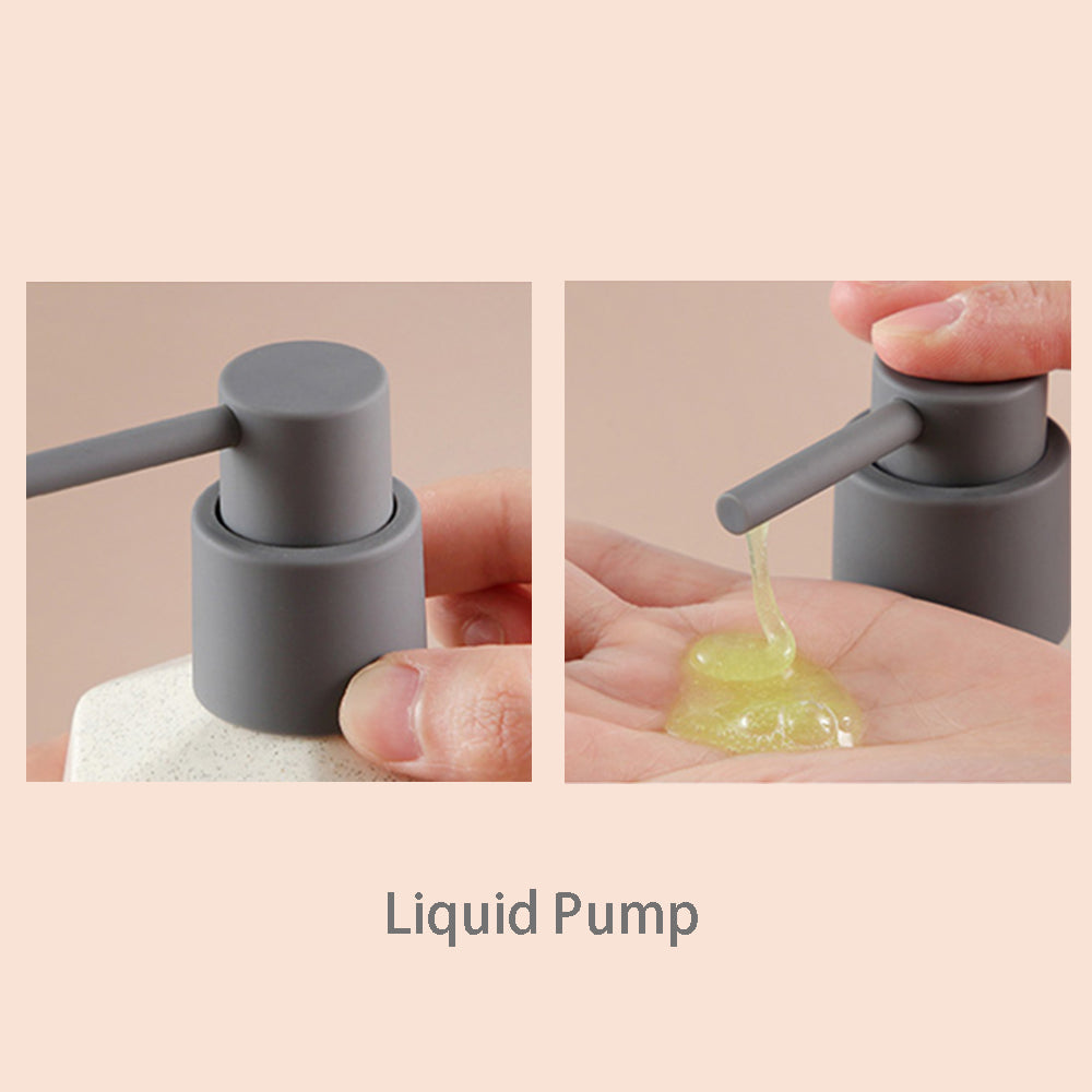 Keramischer Seifenspender, Flüssigkeitsbadflasche, simples Design, nachfüllbare wiederverwendbare Lotionpumpe für Badezimmer Küche