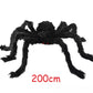 90/150/200cm Schwarze gruselige riesige Spinne riesige Spinnennetz Halloween Dekoration Requisiten Spukhaus Urlaub Außen große Dekoration