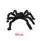 90/150/200cm Schwarze gruselige riesige Spinne riesige Spinnennetz Halloween Dekoration Requisiten Spukhaus Urlaub Außen große Dekoration