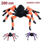 90/150/200cm Schwarze gruselige riesige Spinne riesige Spinnennetz Halloween Dekoration Requisiten Spukhaus Urlaub Außen große Dekoration