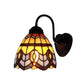 Frendorf | Glas in lood Koepel Wandlamp Armatuur Barok 1 Kop Blauw Sconces Licht voor Woonkamer