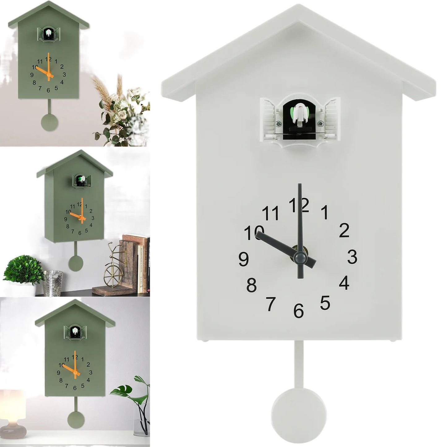 Frendorf | CuckooCharm Kuckucksuhr | Batteriebetrieben | Pendel & Vogelhaus Design | Dekoration für Wohnzimmer & Küche