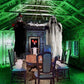 90 cm Halloween Hängender Schädel Schwarz Weiß Rattan Kranz Spukhaus Requisiten Horror Party Halloween Dekoration Zuhause Außen 2022