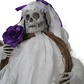 90 cm Halloween Hängender Schädel Schwarz Weiß Rattan Kranz Spukhaus Requisiten Horror Party Halloween Dekoration Zuhause Außen 2022