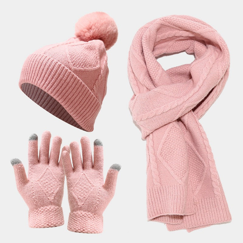 Frendorf | Dreiteiliges Set aus Herbst- und Wintermützen, Schals und Handschuhen