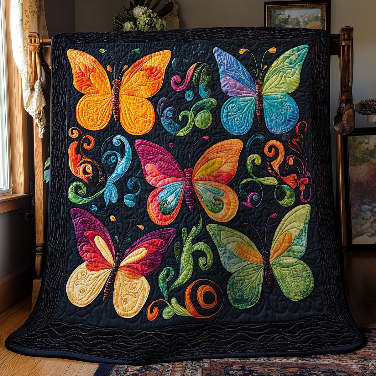 Farbiger Magischer Schmetterling Quilt