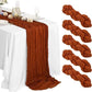 90x300 cm gestrickter Tischläufer Hochzeit Geburtstagsparty Bankett Dekoration Gaze Stoff Voile Tischdecke Twist Tischdecke