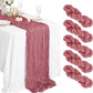 90x300 cm gestrickter Tischläufer Hochzeit Geburtstagsparty Bankett Dekoration Gaze Stoff Voile Tischdecke Twist Tischdecke