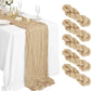 90x300 cm gestrickter Tischläufer Hochzeit Geburtstagsparty Bankett Dekoration Gaze Stoff Voile Tischdecke Twist Tischdecke