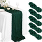 90x300 cm gestrickter Tischläufer Hochzeit Geburtstagsparty Bankett Dekoration Gaze Stoff Voile Tischdecke Twist Tischdecke