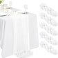 90x300 cm gestrickter Tischläufer Hochzeit Geburtstagsparty Bankett Dekoration Gaze Stoff Voile Tischdecke Twist Tischdecke