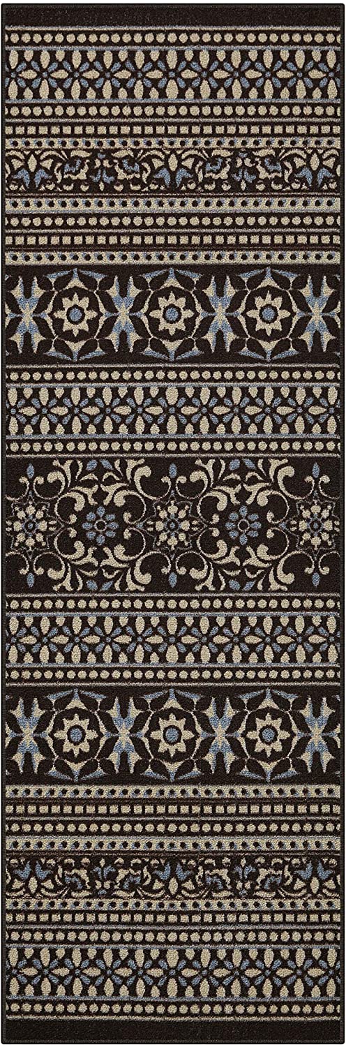 Maples Rugs Zoe Läufer Teppich rutschfest Flur Braun