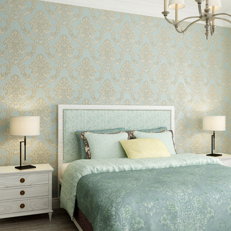 Nicht-klebendes Tapete 57,1 Quadratfuß. Nordic Luxe 3D-geprägte Damasque Wandverkleidung für das Gästezimmer und Café