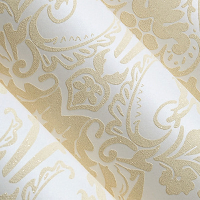 Frendorf | 33-Fuß x 20,5-Zoll Tapete Nordische Luxus 3D-Effekt Damast Design Wandbelag, ungeraut