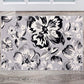 Frendorf | PetaloLoom Luxe Teppich | Grau, Schwarz & Weiß | Blumendesign | Pflegeleicht & Modern