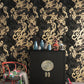 Putz Wand Kunst 33'L x 20.5"W Klassische Unpasted Verflochtene Rebe und Blumen Tapete, Wasserabweisend