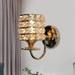 Frendorf | 1-Light Metall Wandleuchte Modernismus Zylinder Wohnzimmer Pendelleuchte mit Kristallschirm