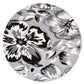 Frendorf | PetaloLoom Luxe Teppich | Grau, Schwarz & Weiß | Blumendesign | Pflegeleicht & Modern
