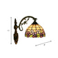 Frendorf | Rode/Roze Bloem Kom Wandlamp Tiffany 1 Hoofdstuk Gegraveerd Glas Wandgemonteerde Verlichting Fixture