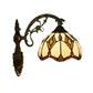 Frendorf | Wave-Edge Schalen Wandlamp 1-Lampe Tiffany Glas Handwerk Wandmontage Licht Fixture in Bronze