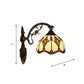 Frendorf | Wave-Edge Schalen Wandlamp 1-Lampe Tiffany Glas Handwerk Wandmontage Licht Fixture in Bronze