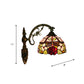 Frendorf | Dragonfly-Rose Geschnittenes Glas Wandlicht Kit Tiffany Einzelne Bronze Wandleuchte Beleuchtung