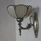 Frendorf | Blumen/Schüssel Wandmontage Leuchte Tiffany Beige/Gelbe Glas 1-Bulb Bronze Finish Wandschalter Licht