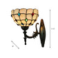 Frendorf | Blumen/Schüssel Wandmontage Leuchte Tiffany Beige/Gelbe Glas 1-Bulb Bronze Finish Wandschalter Licht