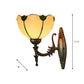 Frendorf | Beige Glasknospen Wandlamp Vintage 1 Kop Bronsafwerking Wandverlichting Fixture voor Slaapkamer
