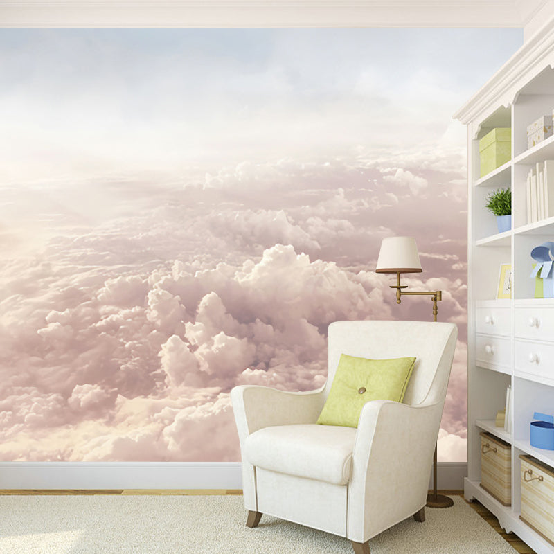 Frendorf | Volledige Grote Foto Natuurlijke Muren voor Woonkamer met Wolken en Lucht in Pastel Grijs