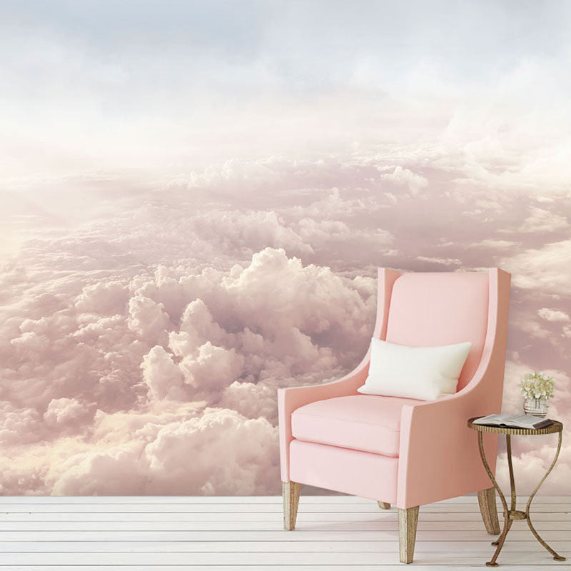 Frendorf | Volledige Grote Foto Natuurlijke Muren voor Woonkamer met Wolken en Lucht in Pastel Grijs