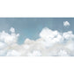 Großes natürliches Licht Wandbild Tapete Blau und Weiß Wolke und sonniger Himmel, personalisierte Größe verfügbar