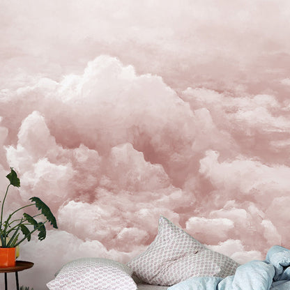 Giant Wandmalerei Helle Farbe Wolke Vliesstoff Wandbelag für Wohnkultur, Personalisierte Größe Verfügbar