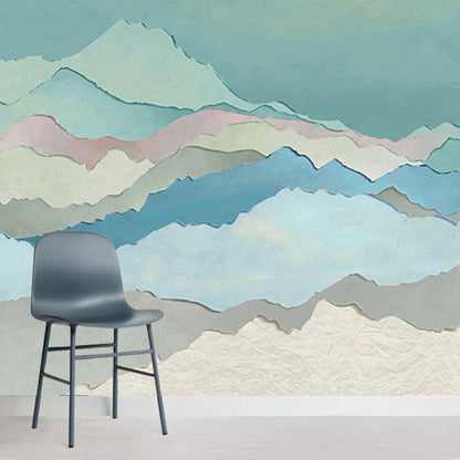 Frendorf | Licht Muurbehang voor Koffiehuis Pastel Kleur Wolk en Lucht, Aangepaste Maat Beschikbaar