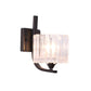 Frendorf | 1 Licht Trapez/Vaas/Trommel Wandlamp Sconces Post Modern Schwarz Metall Wandmontage Licht mit Klarglas Schirm