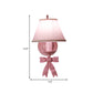 Frendorf | 1/2-Licht Schlafzimmer Wandmontierte Lampe Macaron Pink Finish Bogen Wandlampe mit konischem Stoffschirm