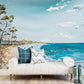Frendorf | Whole Photo Print Seashore Mural Wallpaper für Café in Blau und Weiß, Maßanfertigung