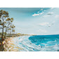 Frendorf | Whole Photo Print Seashore Mural Wallpaper für Café in Blau und Weiß, Maßanfertigung