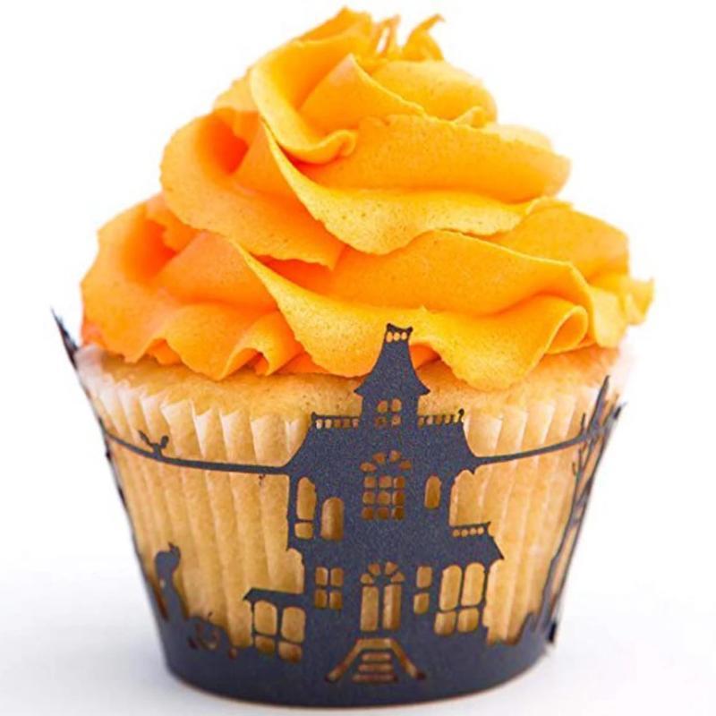 Frendorf | Halloween-Dekoration Cupcake-Hüllen Partyzubehör, 50 Stück