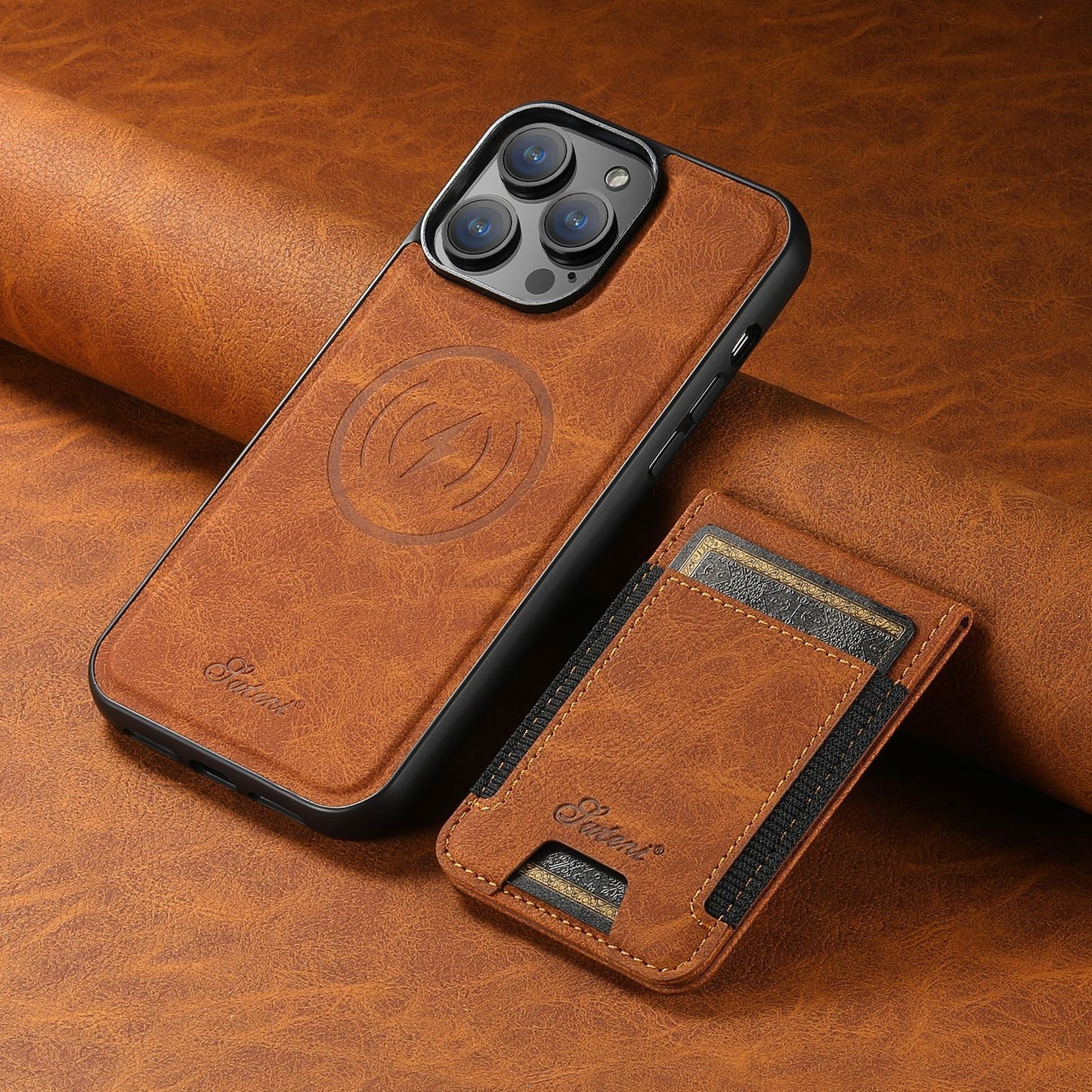 Frendorf | Leder Handyhülle mit Kartenhalter und MagSafe-Kompatibilität
