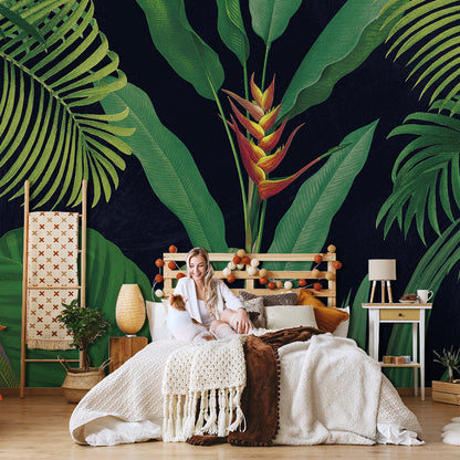 Frendorf | Blad en Tak Muurkunst in Groen, Hedendaagse Muurmuur voor Galerie en Thema Restaurant