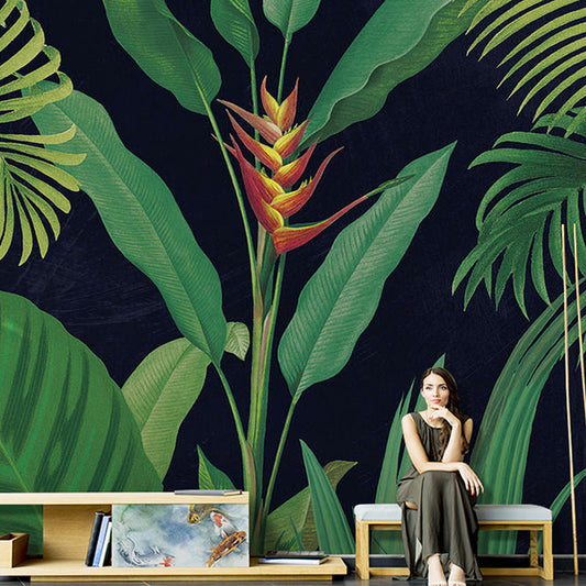 Frendorf | Blad en Tak Muurkunst in Groen, Hedendaagse Muurmuur voor Galerie en Thema Restaurant