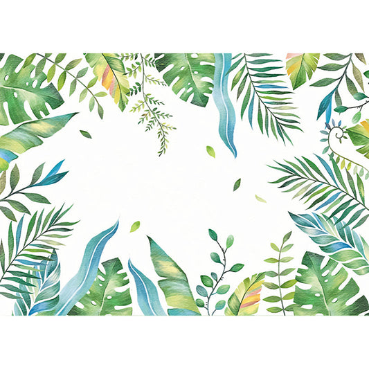 Frendorf | Branch und Leaf Wandmural in Pastellgrün, minimalistischer Wandschmuck für den gewerblichen Gebrauch