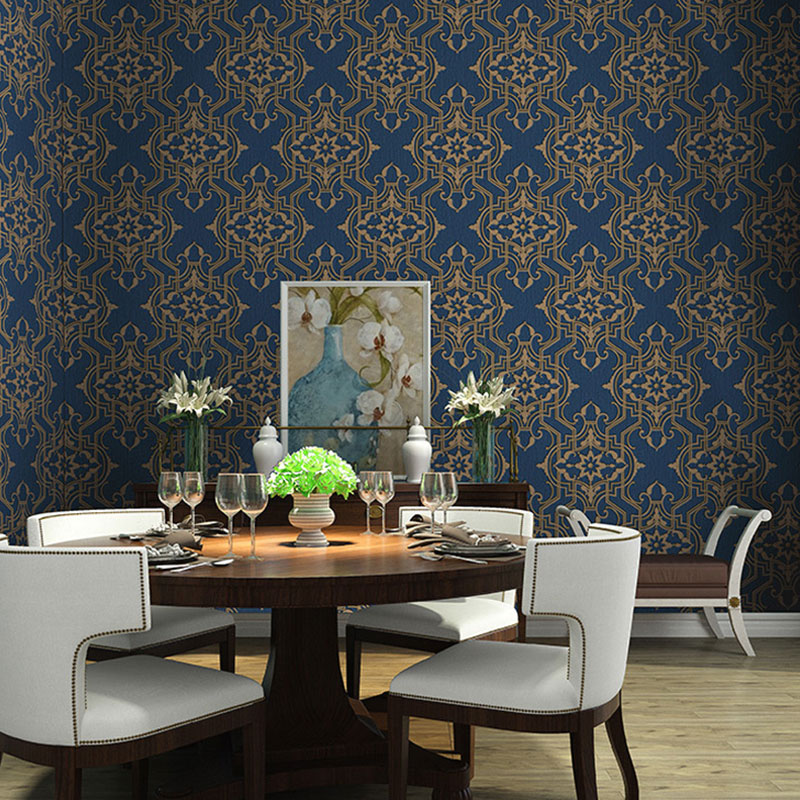 33' x 20,5" Klassische Wandkunst 3D Visuelle Damask Design Tapetenrolle, unbeschichtet