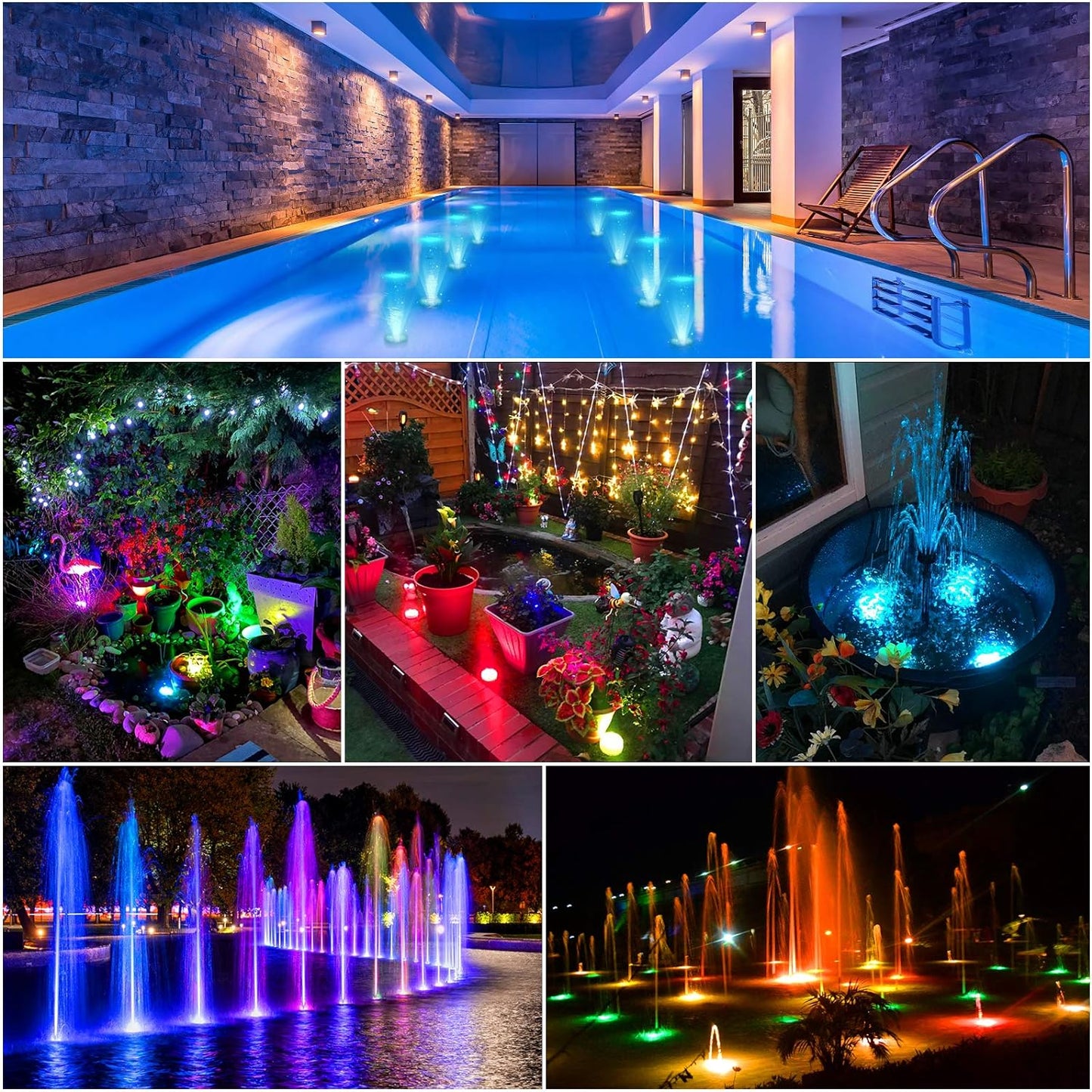 Unterwasser-Poolbeleuchtung mit 10 LEDs