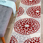 Frendorf | BloomNove Elegance Teppich | Grau & Rot | Blumendesign | Pflegeleicht & Modern